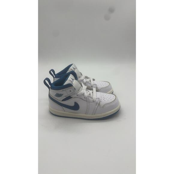 Nike Air Jordan 1 Mid Industrial Blue Sail Brand New Never Worn - Picture 4 of 7